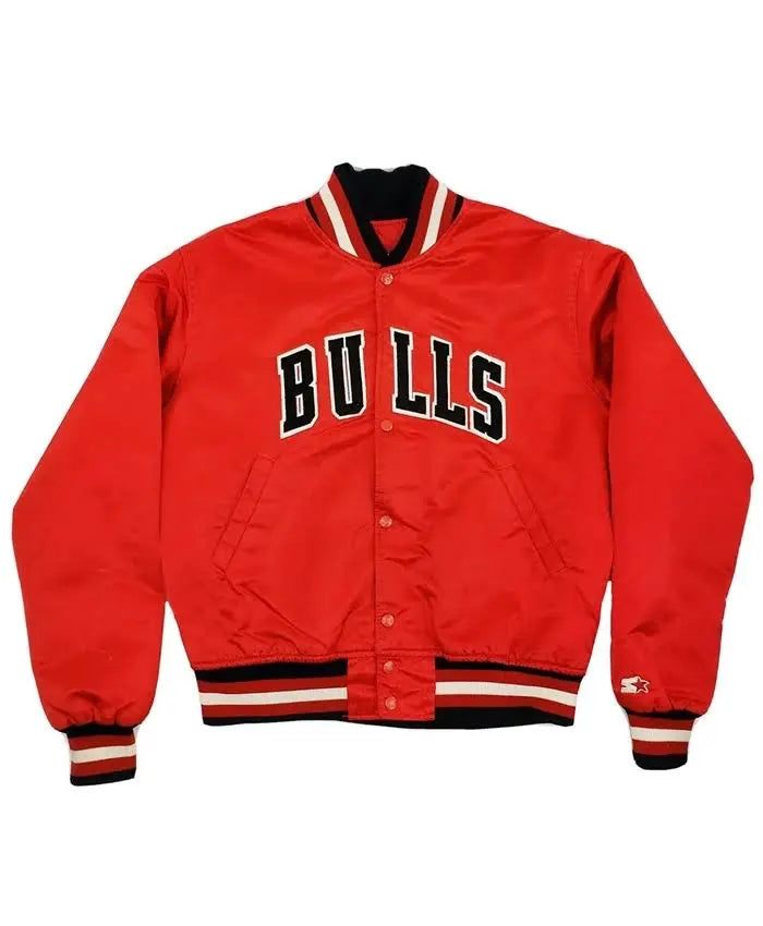 Chicago Bulls 80s Red Varsity Jacket