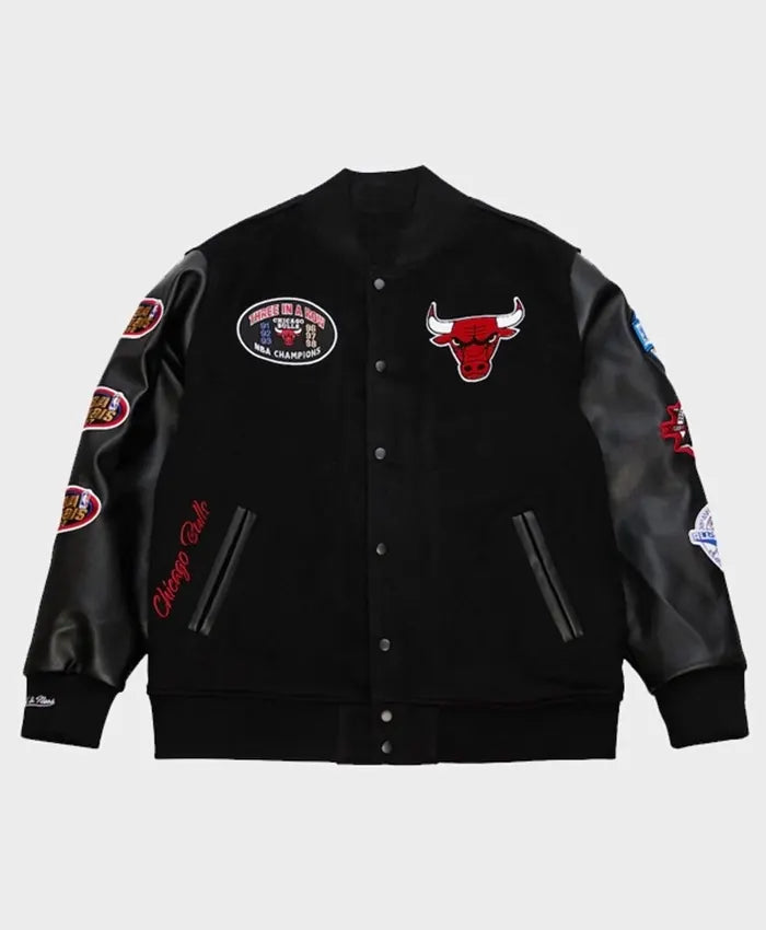 Chicago Bulls Black Out Varsity Jacket