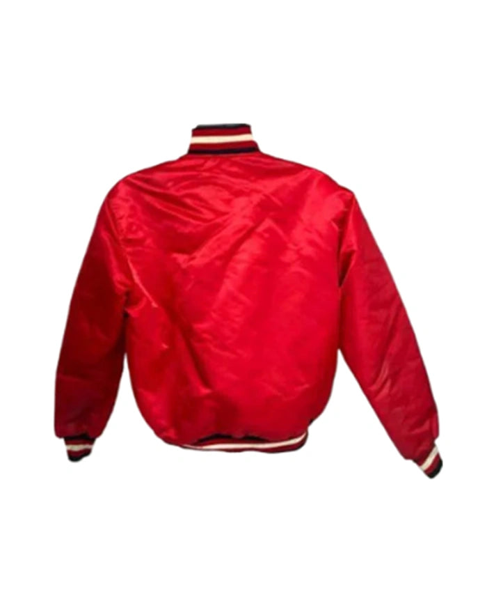 Chicago Bulls Red Starter Varsity Jacket