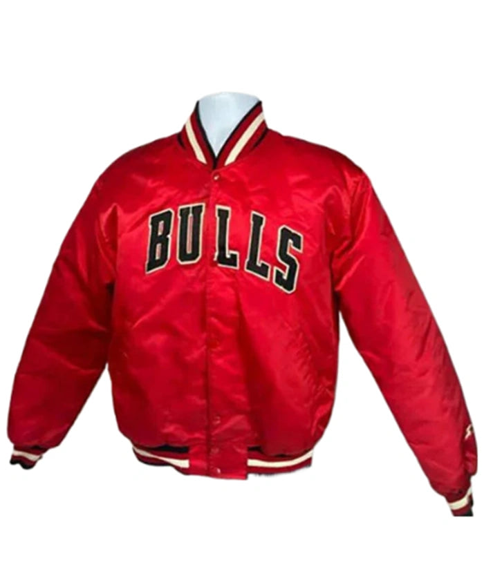 Chicago Bulls Red Starter Varsity Jacket