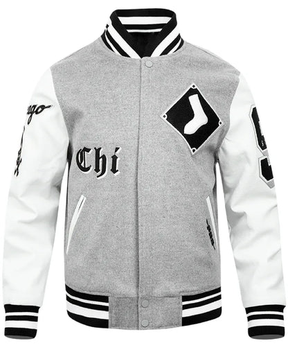 Chicago White Sox Old English Rib Wool Varsity Jacket