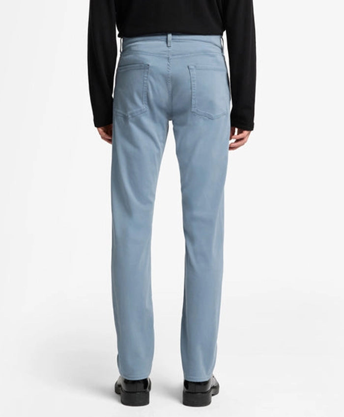 Classic Slim Fitted Cotton Pant - Ash Blue