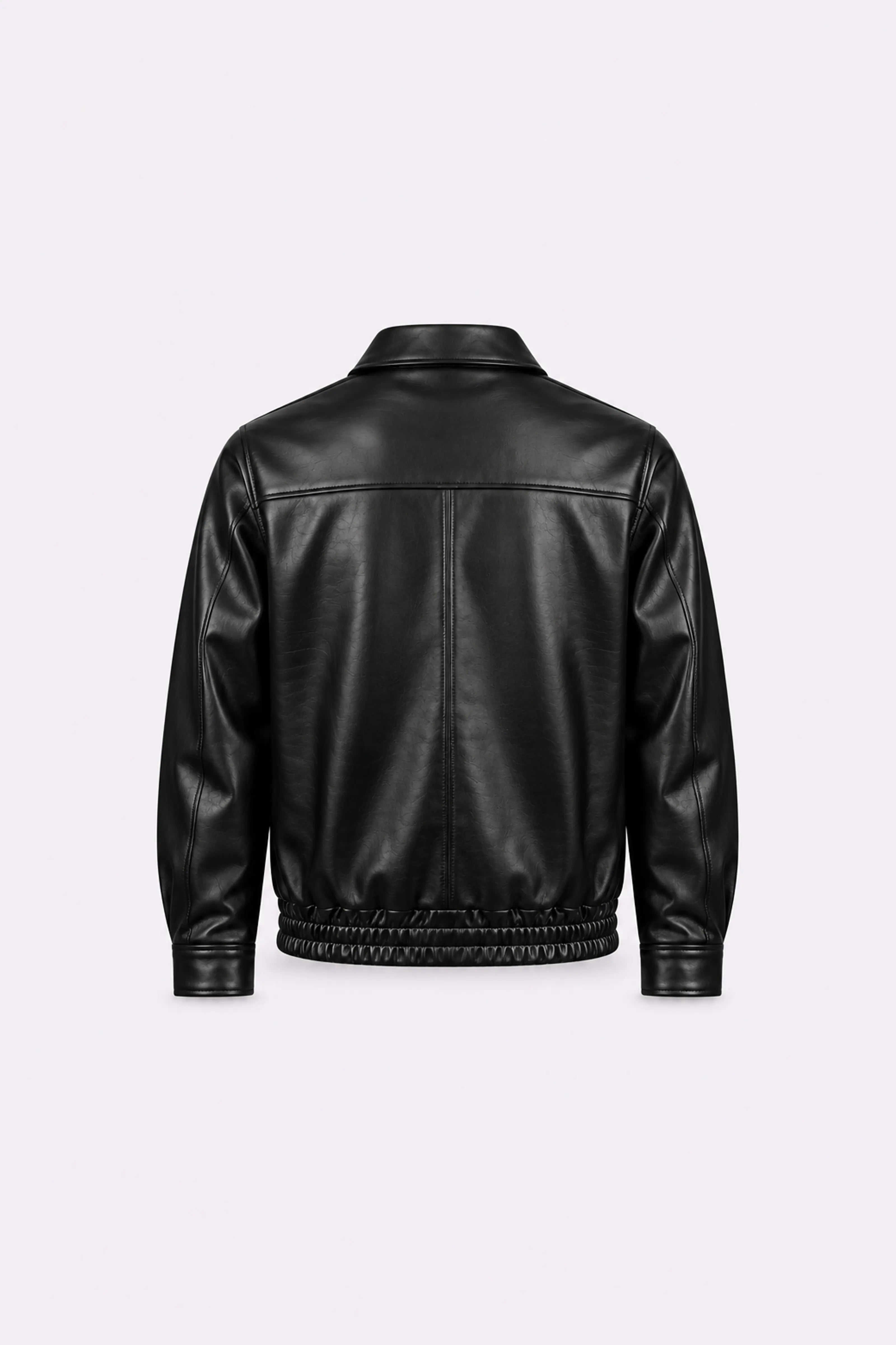 Concealed Placket Black Jacket