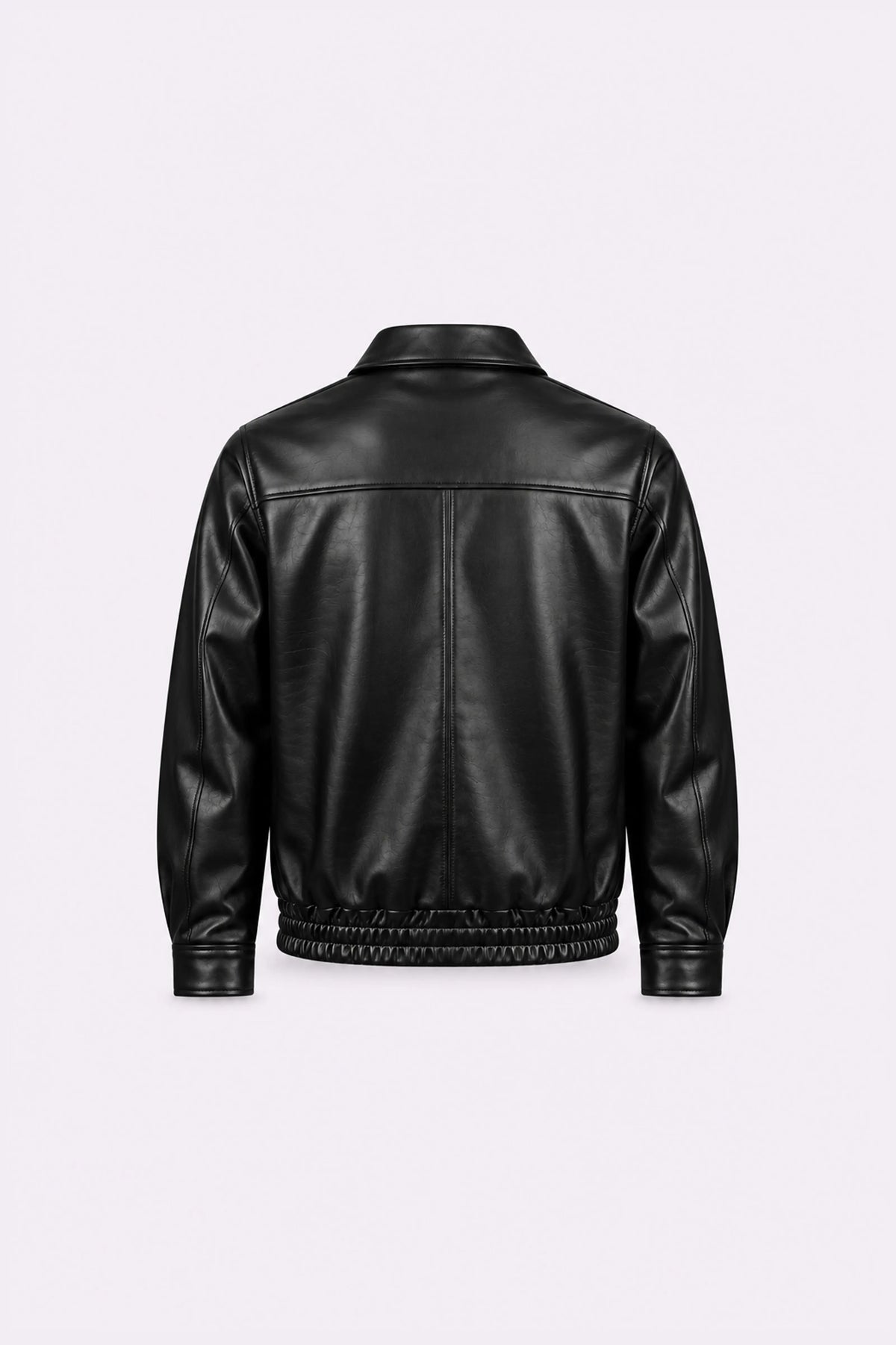 Concealed Placket Black Jacket
