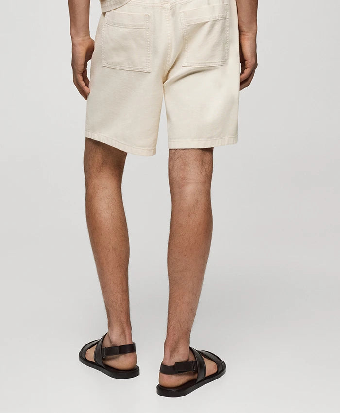 Cotton Shorts With Adjustable Waistband