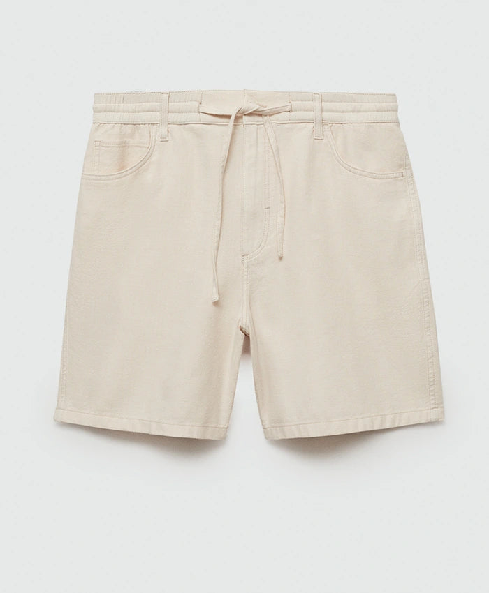 Cotton Shorts With Adjustable Waistband