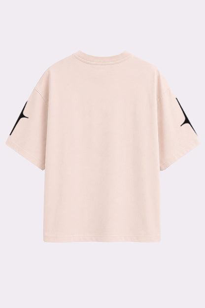 Celestial  Drop Shoulder Cream T-Shirt