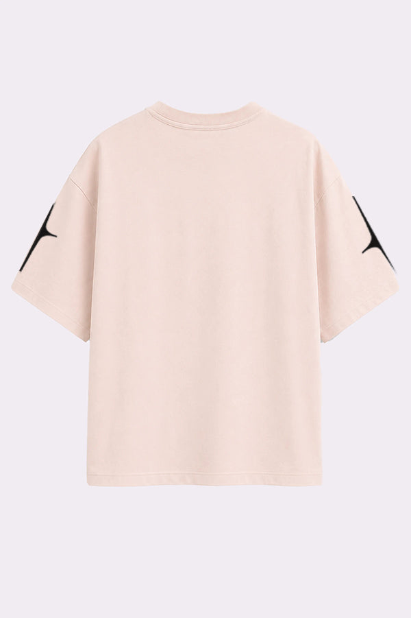 Celestial  Drop Shoulder Cream T-Shirt