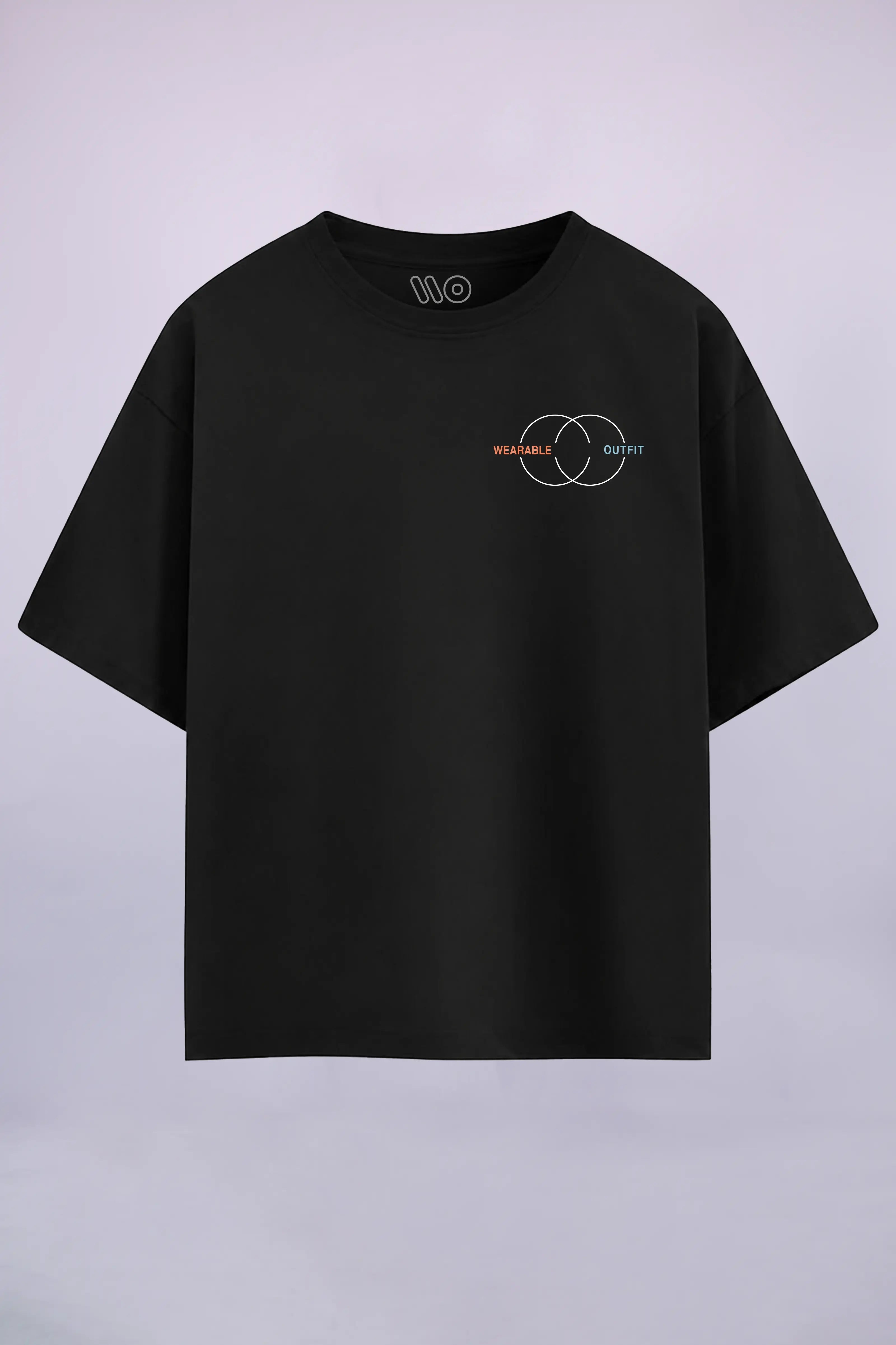 Cross Finger Oversize T-Shirt Black