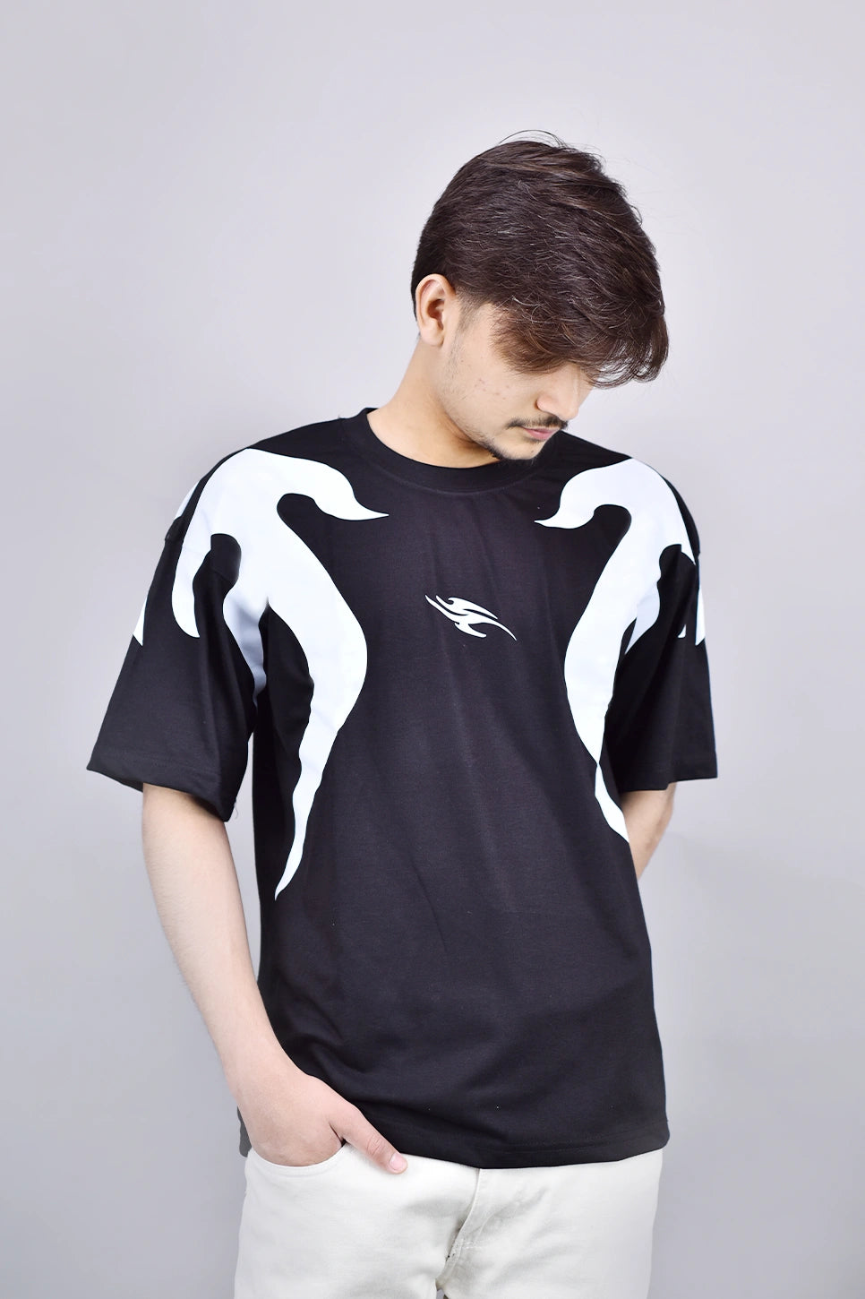 Cyber Flame Oversized T-Shirt