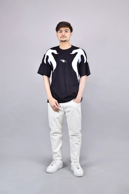 Cyber Flame Oversized T-Shirt