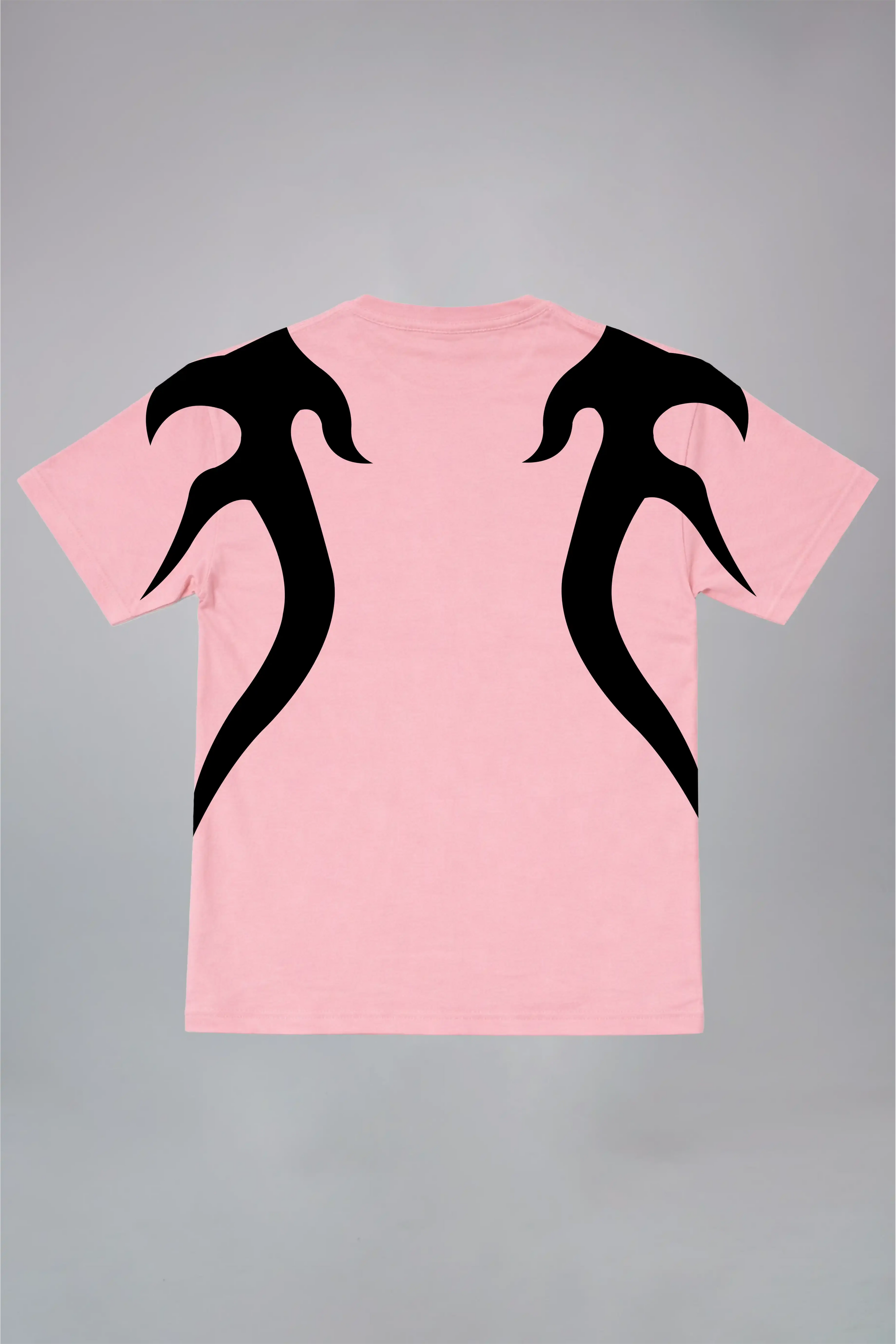 Cyber Flame Black Oversized T-Shirt