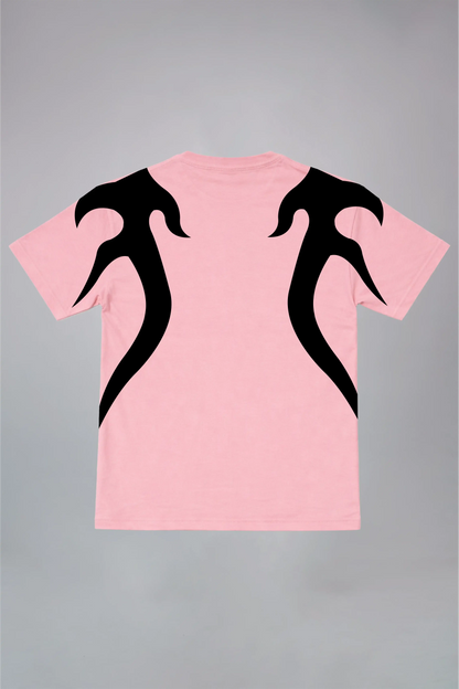 Cyber Flame Black Oversized T-Shirt