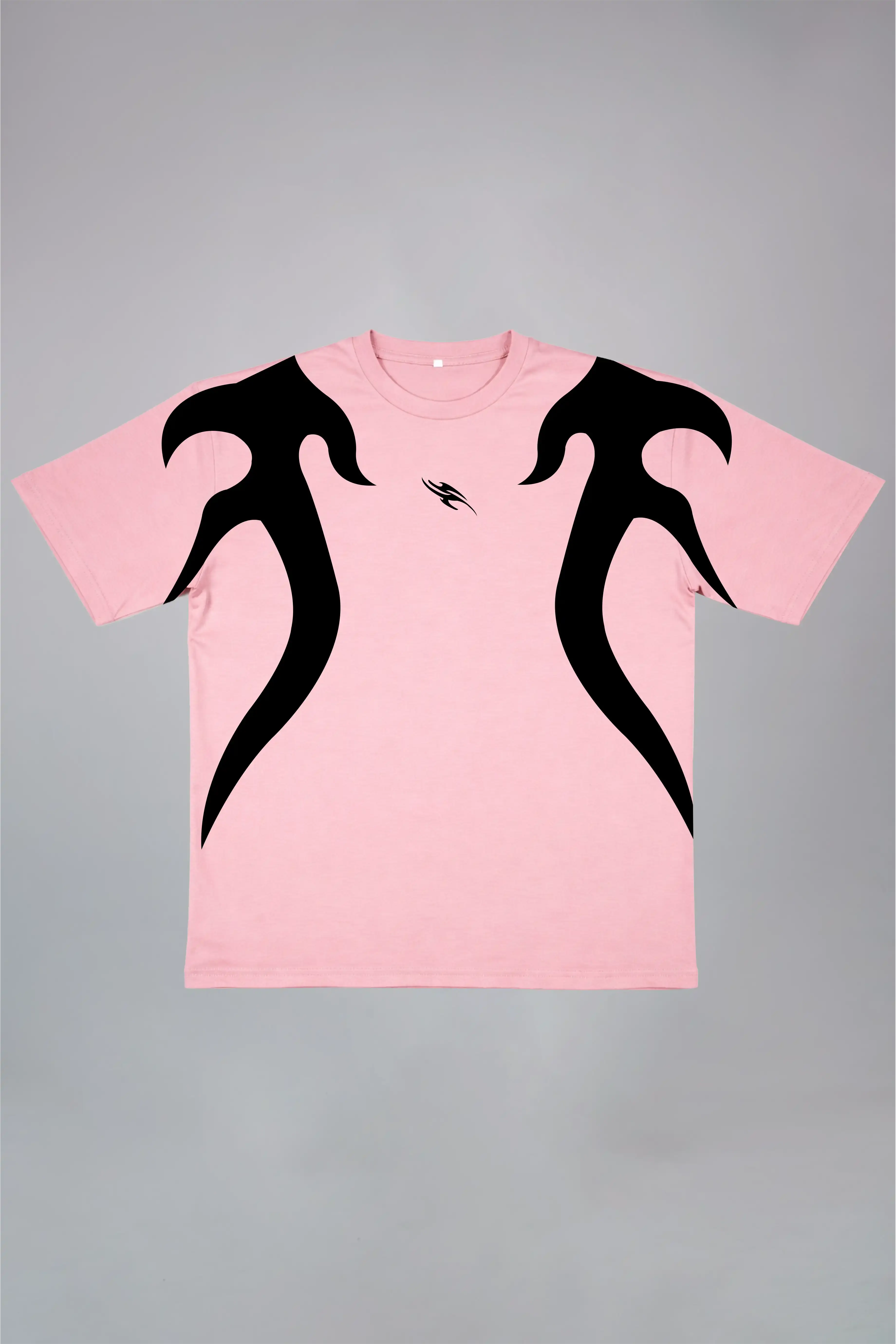 Cyber Flame Black Oversized T-Shirt