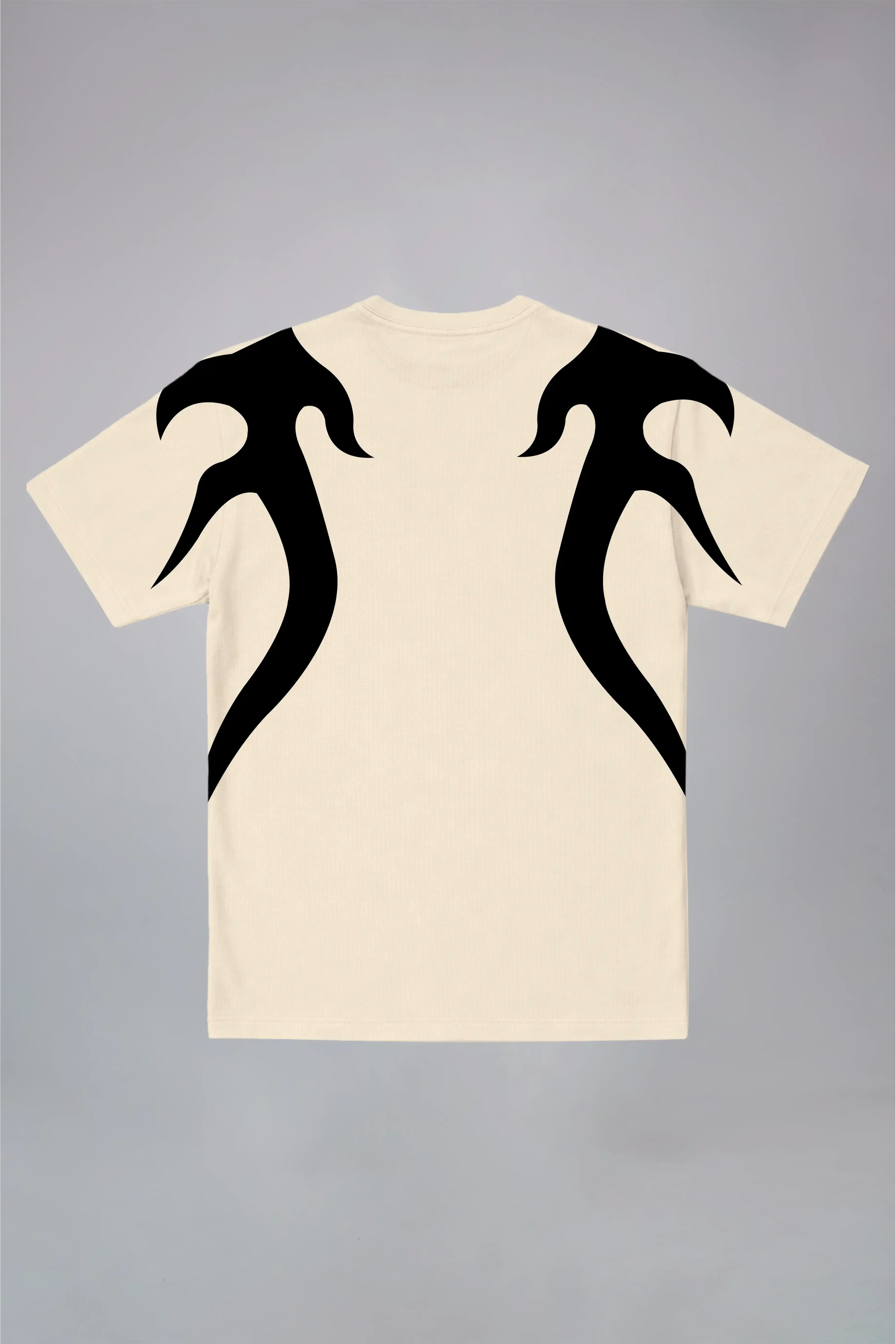 Cyber Flame Black Oversized T-Shirt