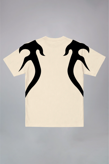 Cyber Flame Black Oversized T-Shirt