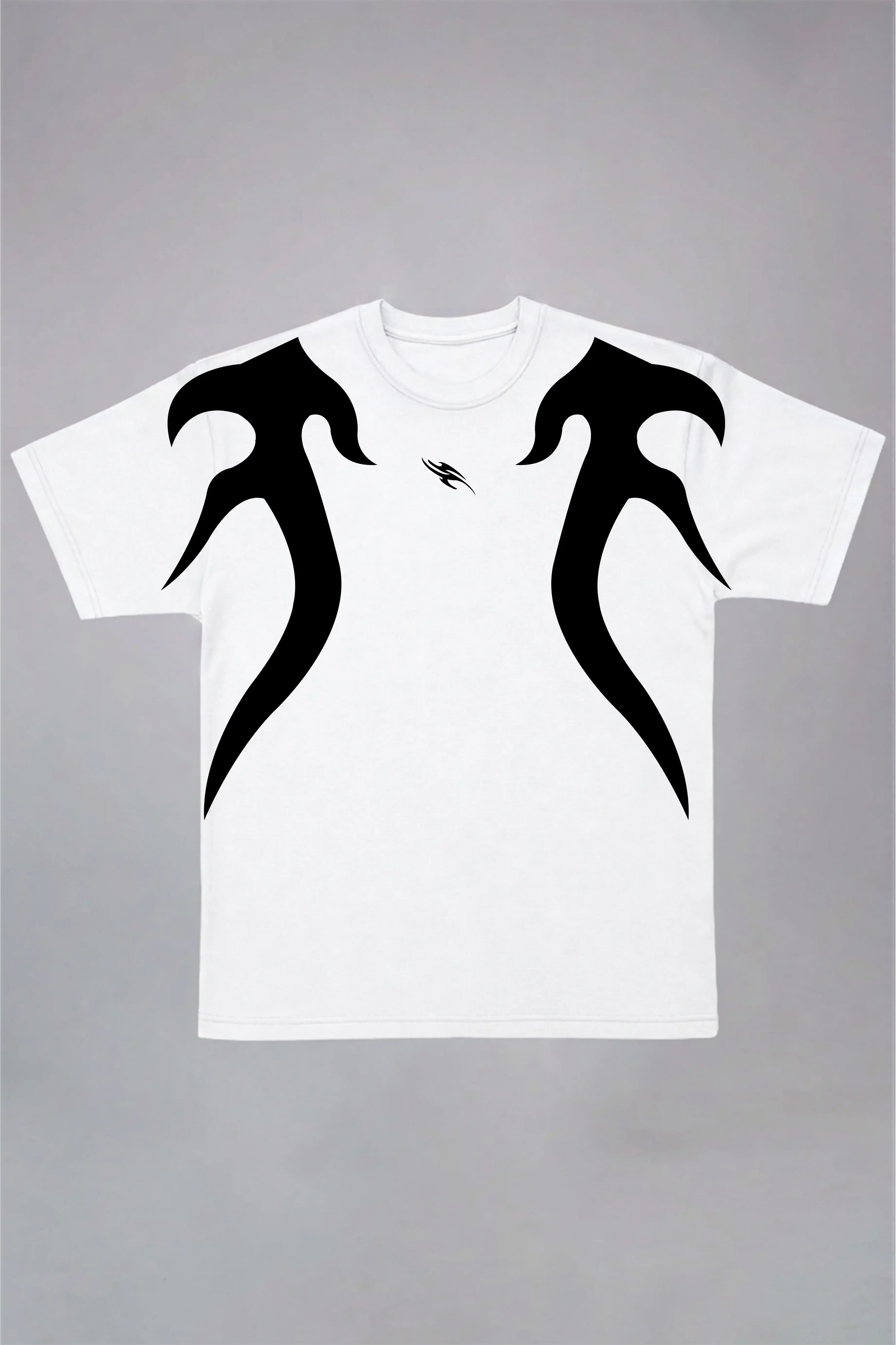 Cyber Flame Black Oversized T-Shirt