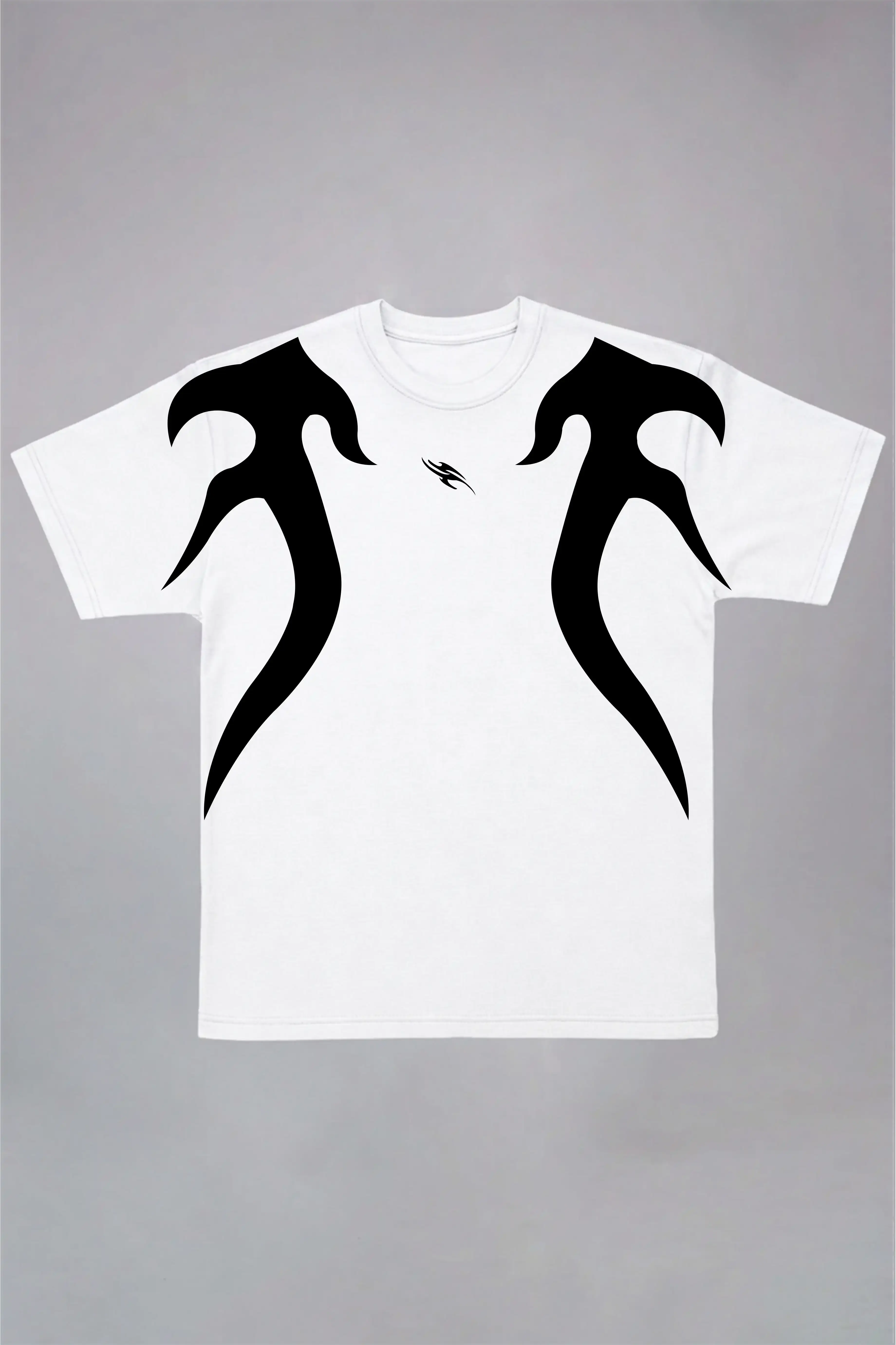 Cyber Flame Black Oversized T-Shirt