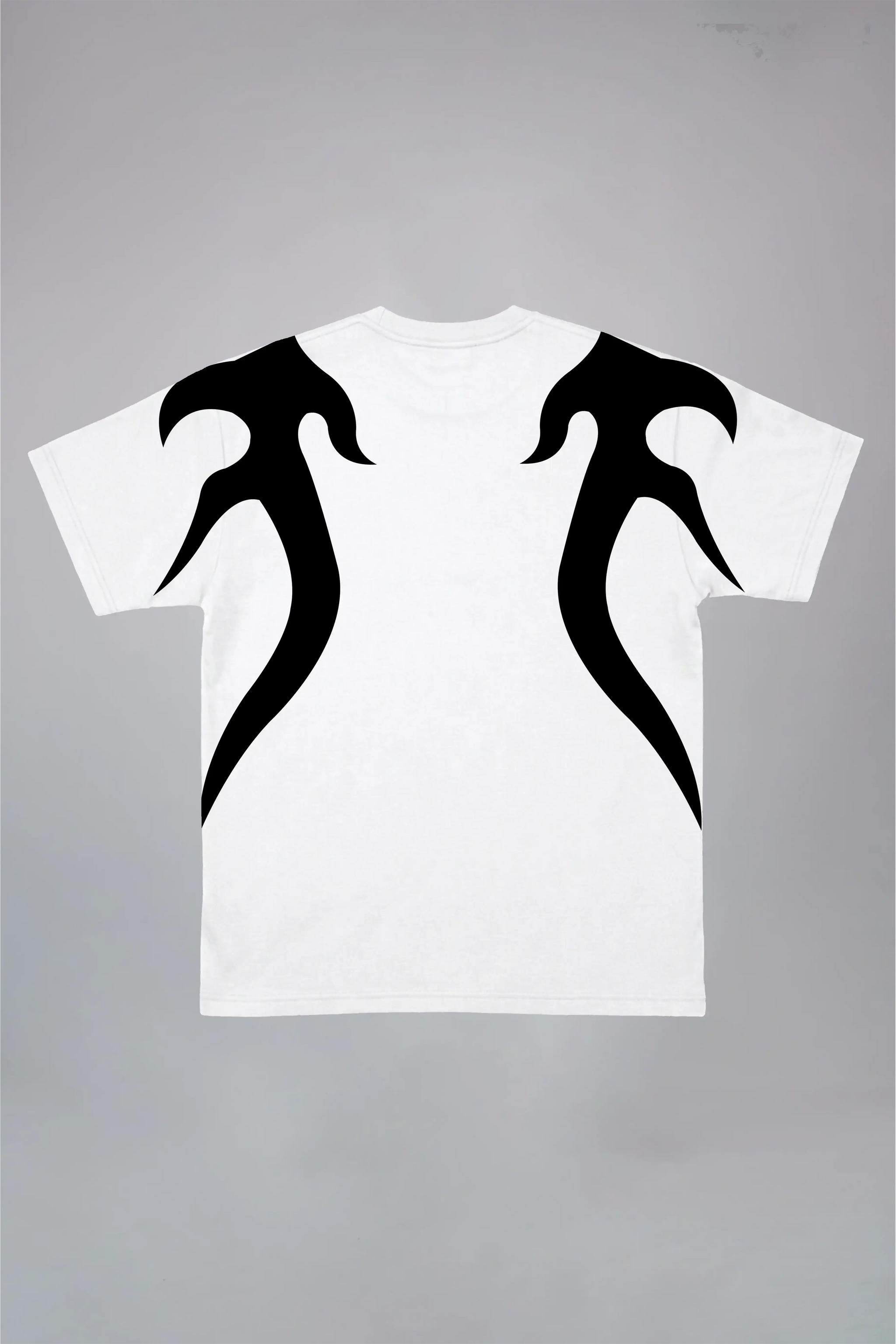 Cyber Flame Black Oversized T-Shirt