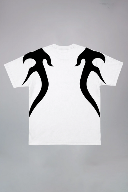 Cyber Flame Black Oversized T-Shirt