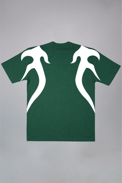 Cyber Flame Black Oversized T-Shirt