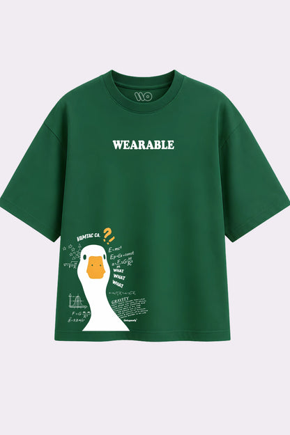 DUCK_AESTHETIC_BLACK_T-SHIRT_Green