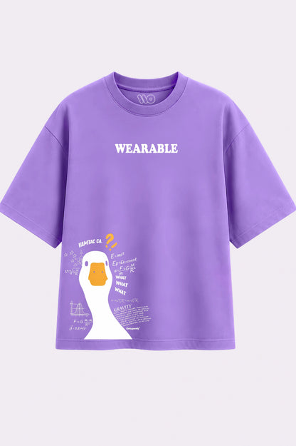 DUCK_AESTHETIC_BLACK_T-SHIRT_Purple