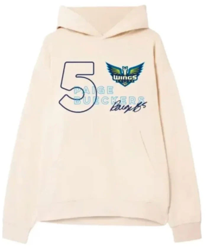 Dallas Wings Paige Bueckers Cream Hoodie