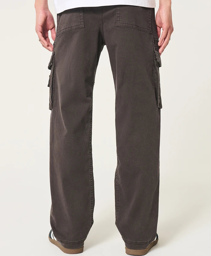 Loose Fit Cargo Pant - Dark Brown