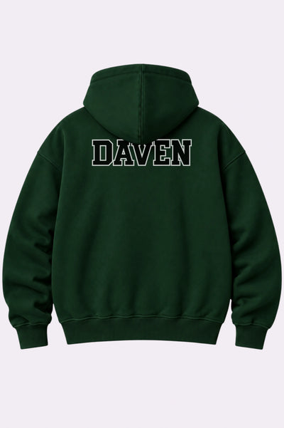 Daven Green Fleece Full-Zip Hoodie