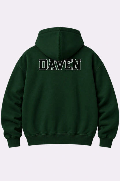 Daven Green Fleece Full-Zip Hoodie