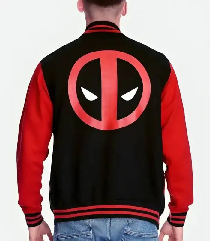 Deadpool Red And Black Varsity Jacket