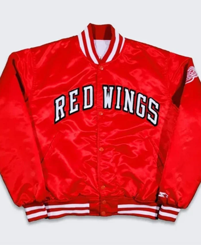 Detroit Red Wings 80s Red Varsity Jacket