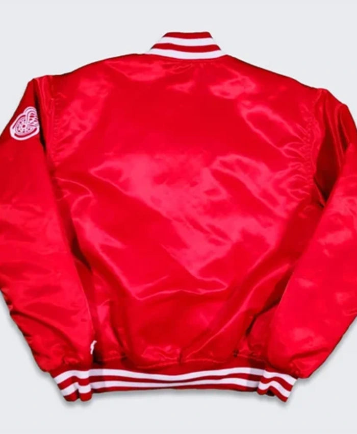 Detroit Red Wings 80s Red Varsity Jacket
