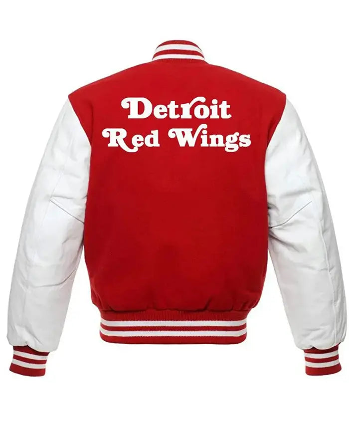 Detroit Red Wings Red And Black Varsity Jacket