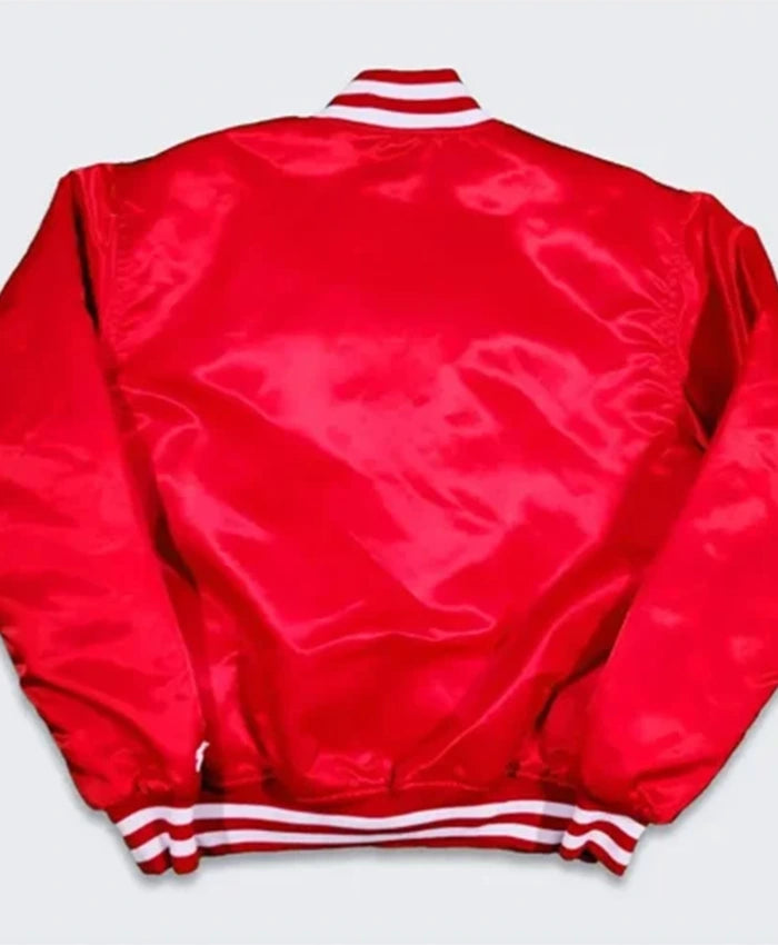 Detroit Red Wings 90s Red Letterman Varsity Jacket