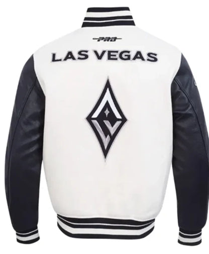 Eggshell Retro Las Vegas Aces Classics Varsity Jacket
