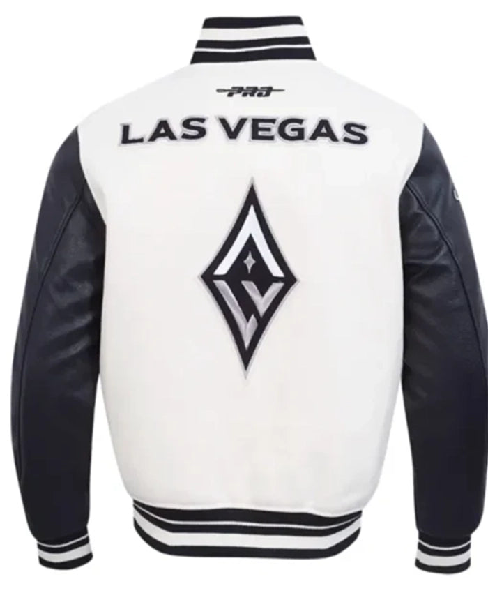 Eggshell Retro Las Vegas Aces Classics Varsity Jacket