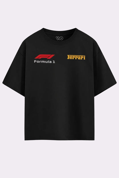 Ferrari Formula 1 Black Oversized T-Shirt
