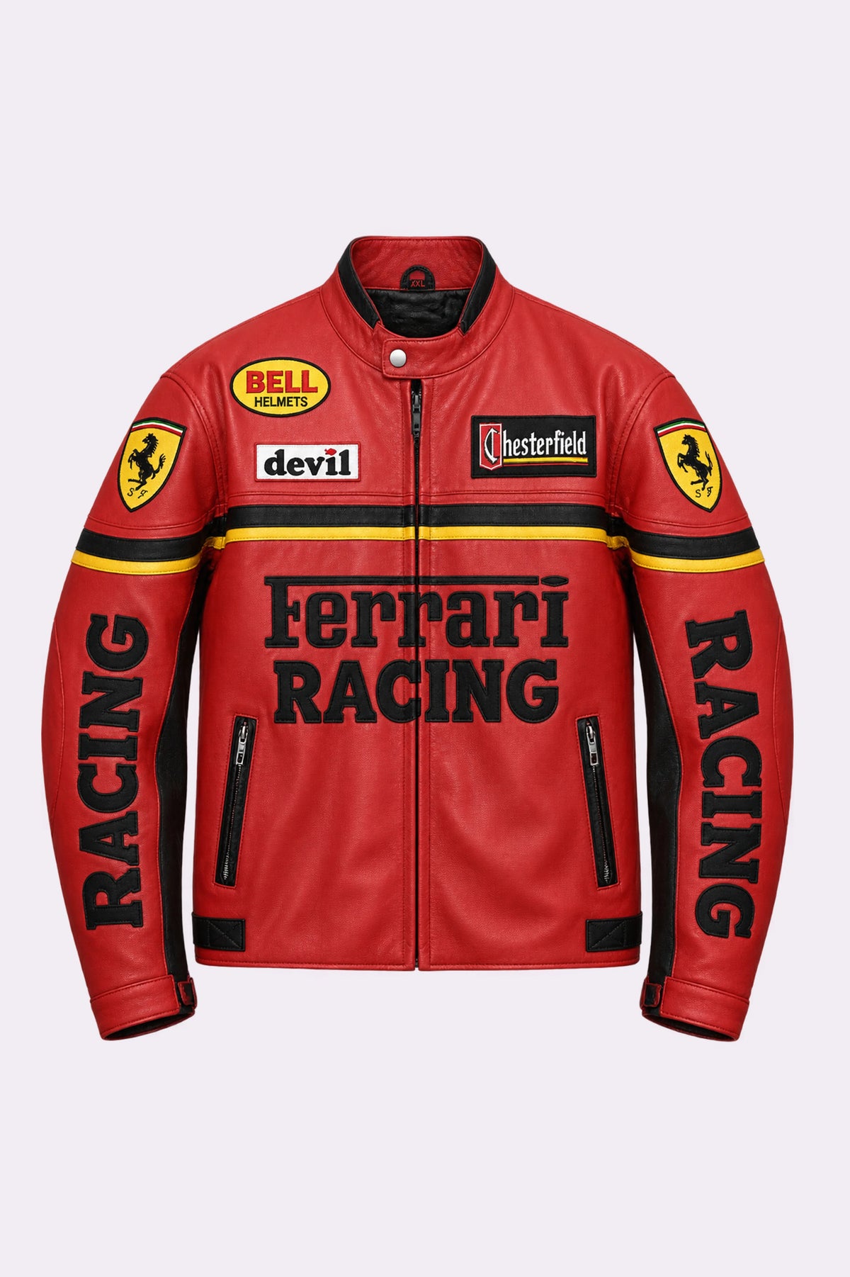 Ferrari Racing Red Leather Jacket