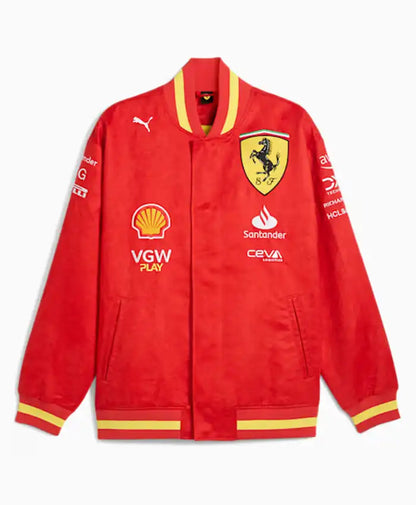 Ferrari Red Varsity Jacket