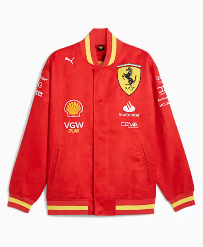Ferrari Red Varsity Jacket