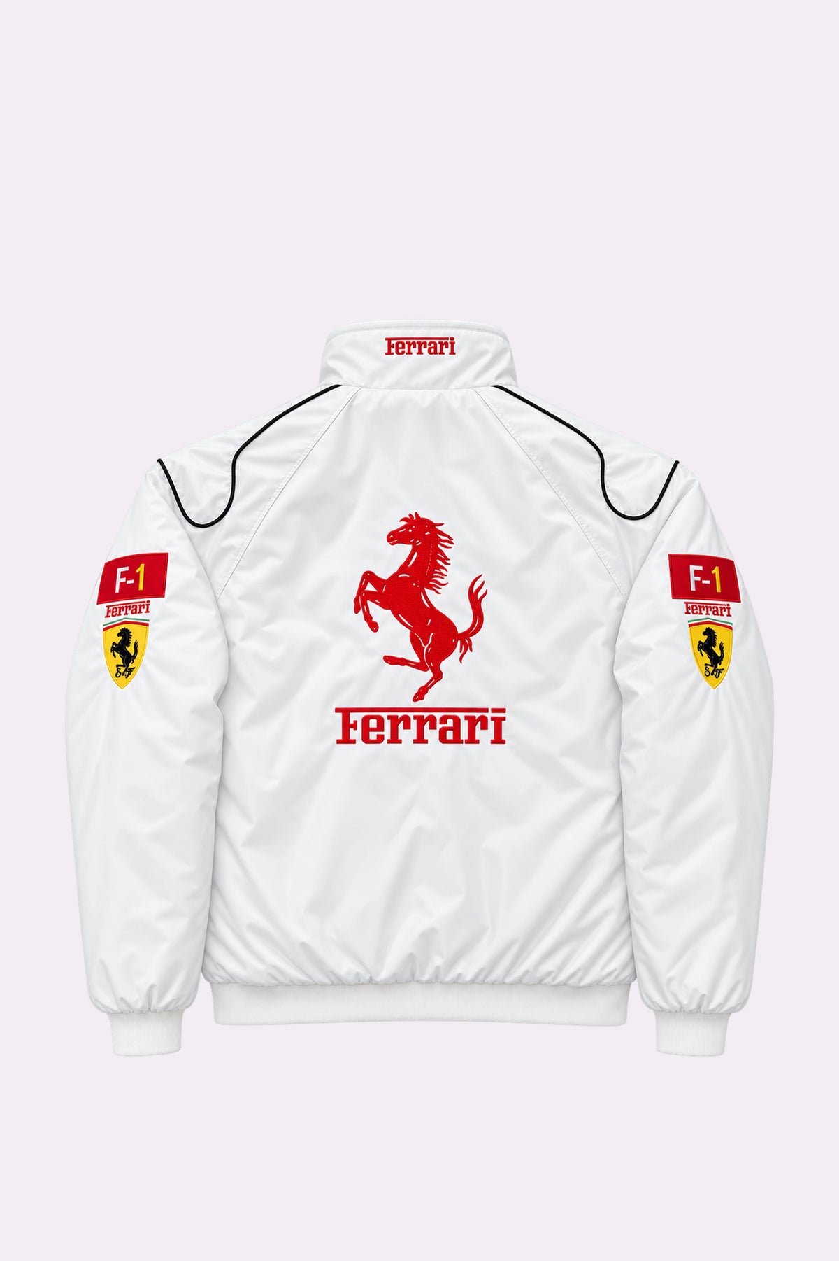 Ferrari Vintage White F1 Racing Jacket