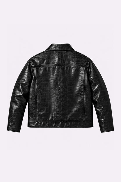 Fireman Clasp Crocodile Texture Jacket