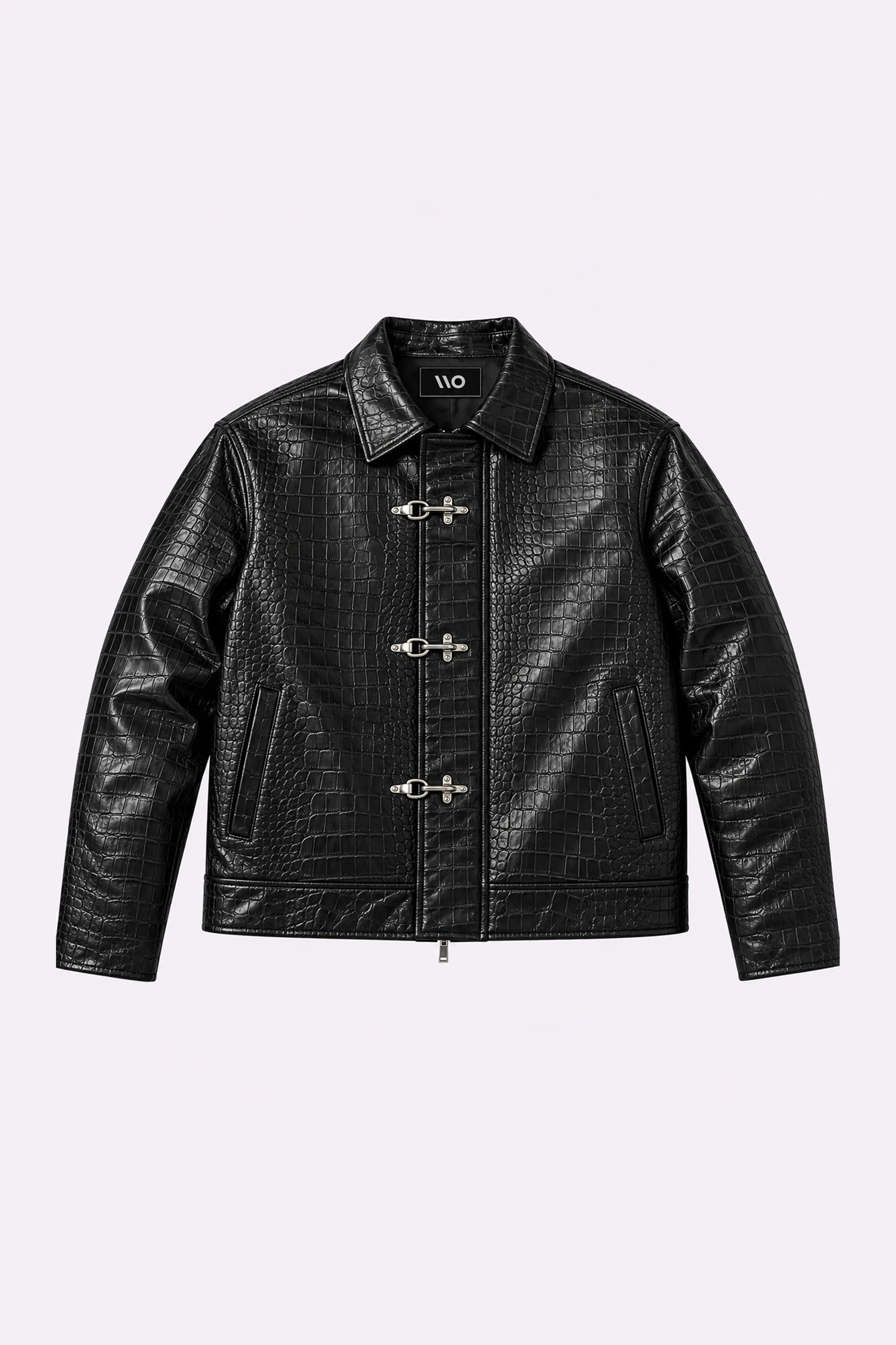 Fireman Clasp Crocodile Texture Jacket