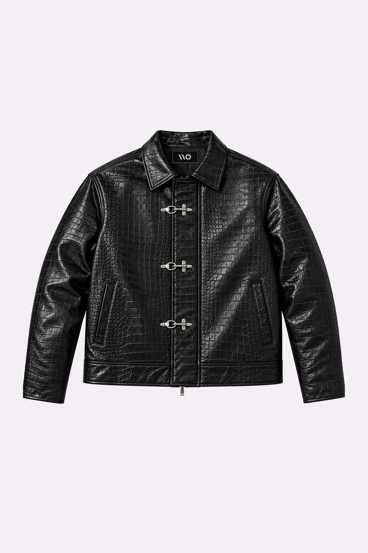 Fireman Clasp Crocodile Texture Jacket