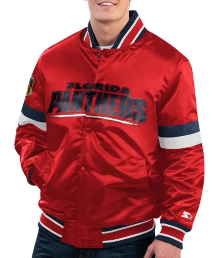 Florida Panthers Home Game Red Varsity Jacket