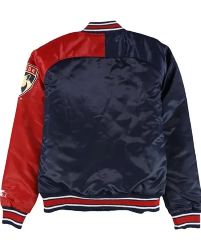 Florida Panthers Hometown Navy Blue And Red Varsity Jacket