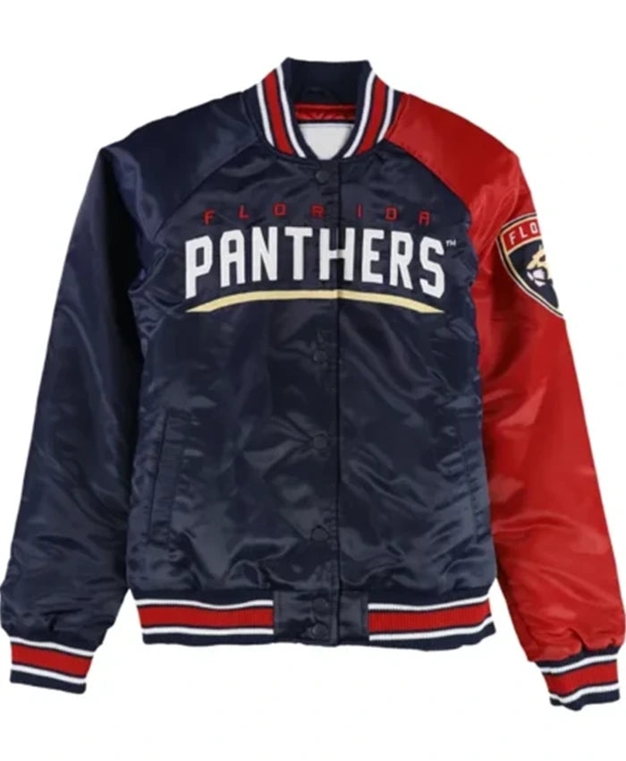 Florida Panthers Hometown Navy Blue And Red Varsity Jacket
