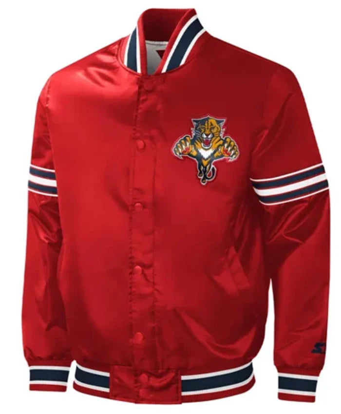 Florida Panthers Slider Red Varsity Jacket